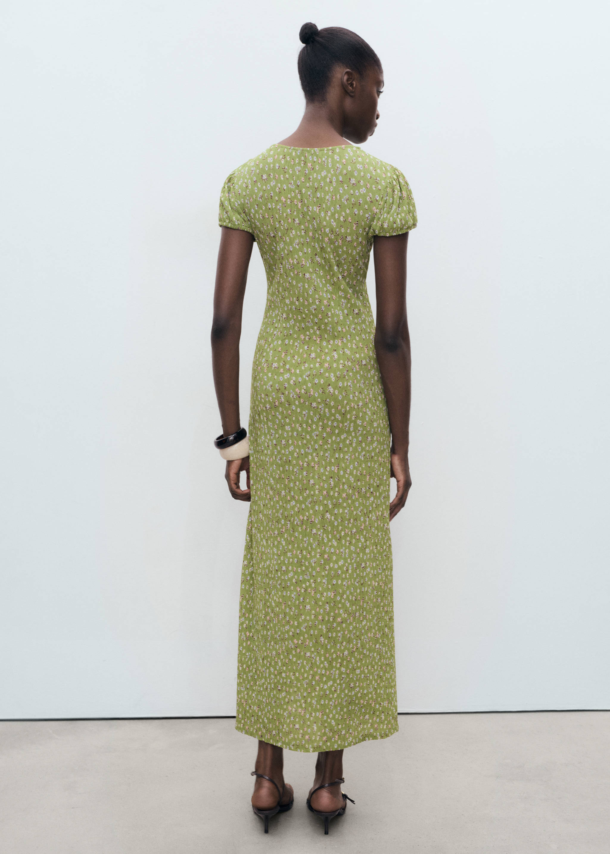 Robe imprimée fente latérale - Verso de l’article