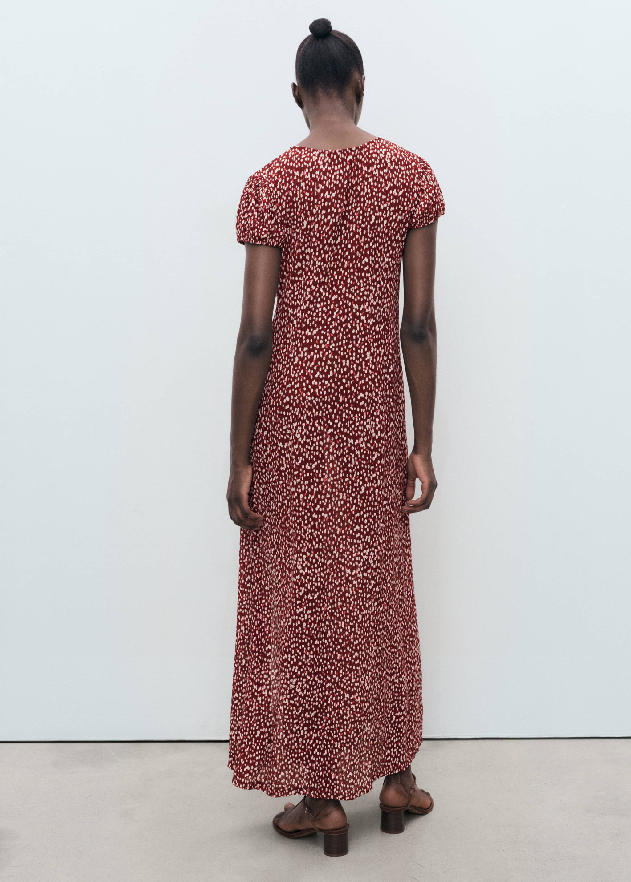 Robe imprimée fente latérale - Verso de l’article