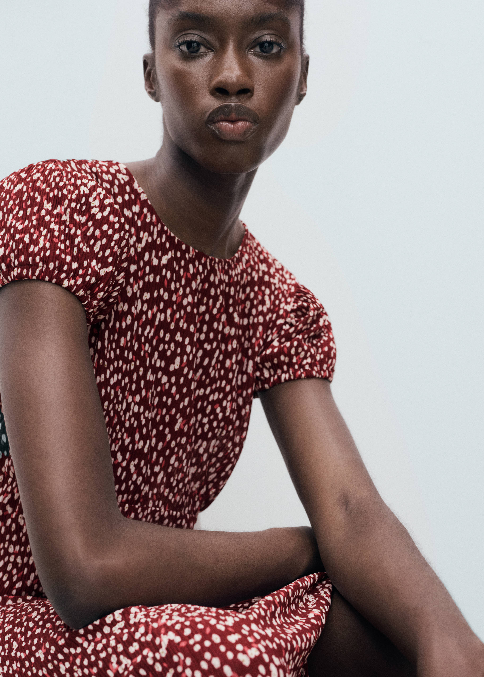 Robe imprimée fente latérale - Détail de l'article 1