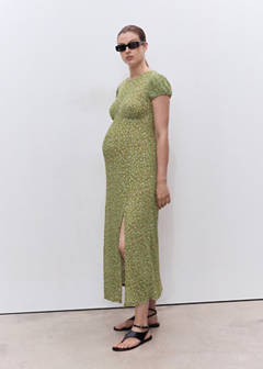 Floral-print maternity dress — Green 2