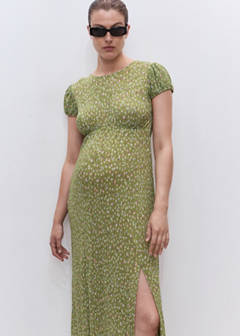 Floral-print maternity dress — Green 1