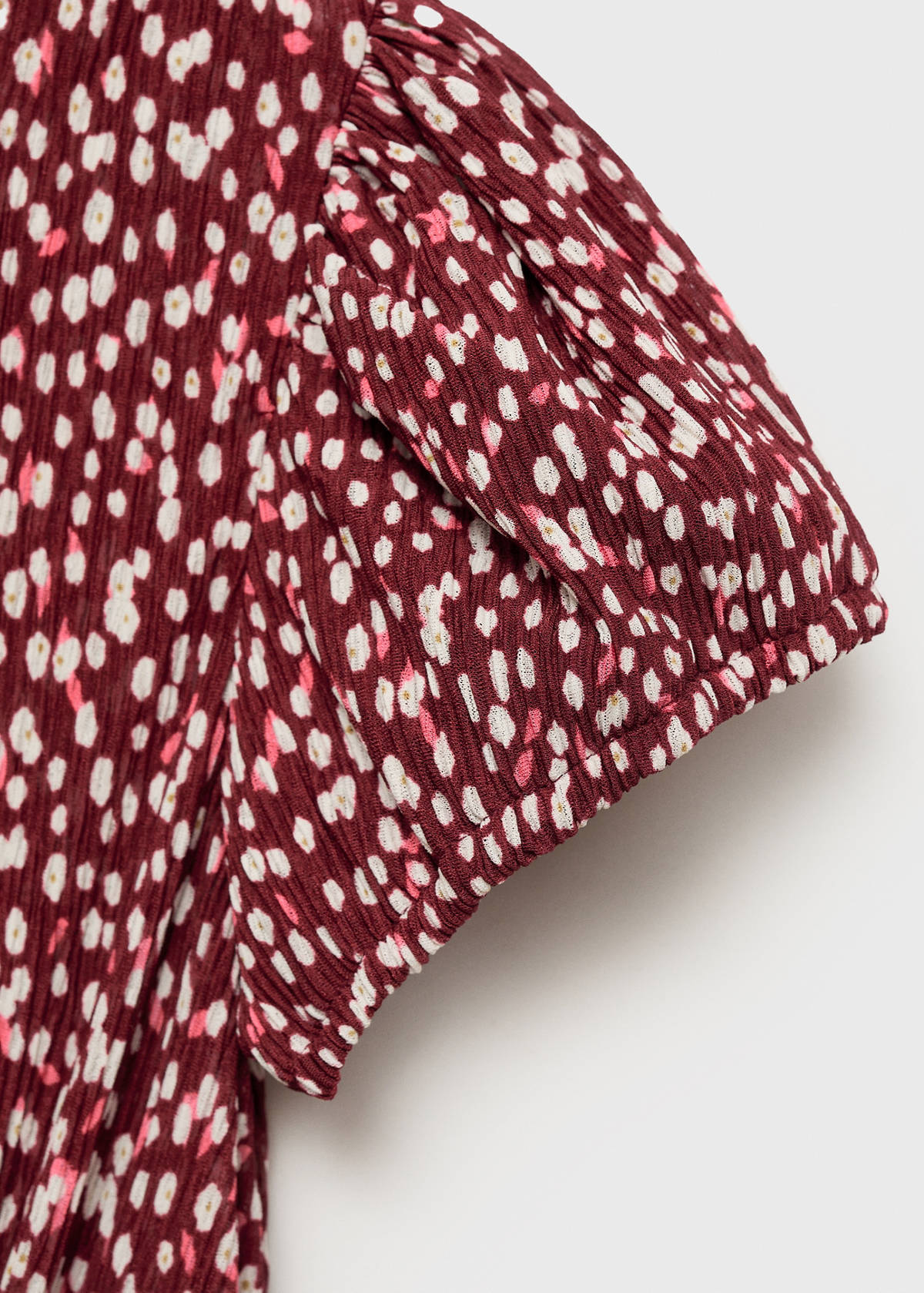 Floral-print maternity dress — Burgundy