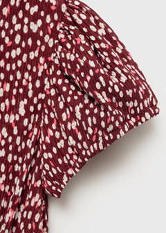 Floral-print maternity dress — Burgundy 7