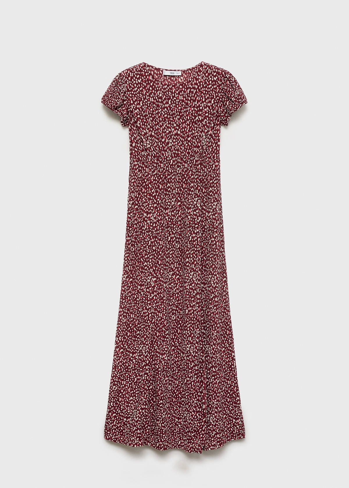 Floral-print maternity dress — Burgundy