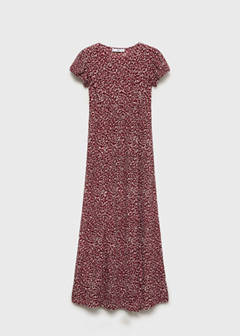 Floral-print maternity dress — Burgundy 5