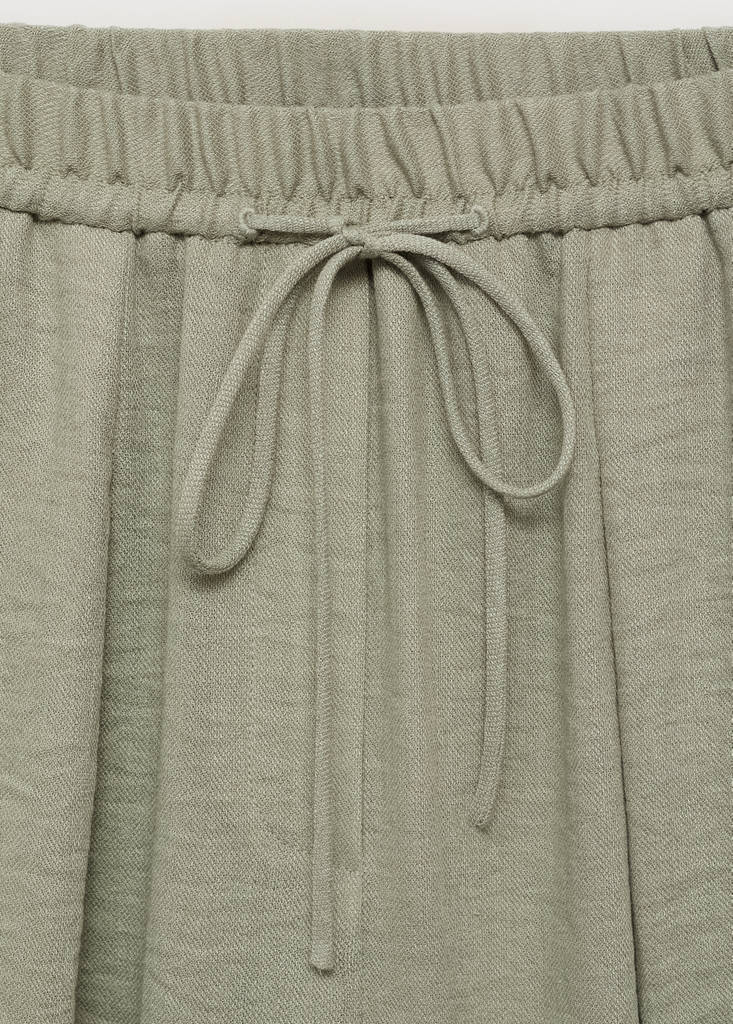 Straight textured trousers — Aqua Green