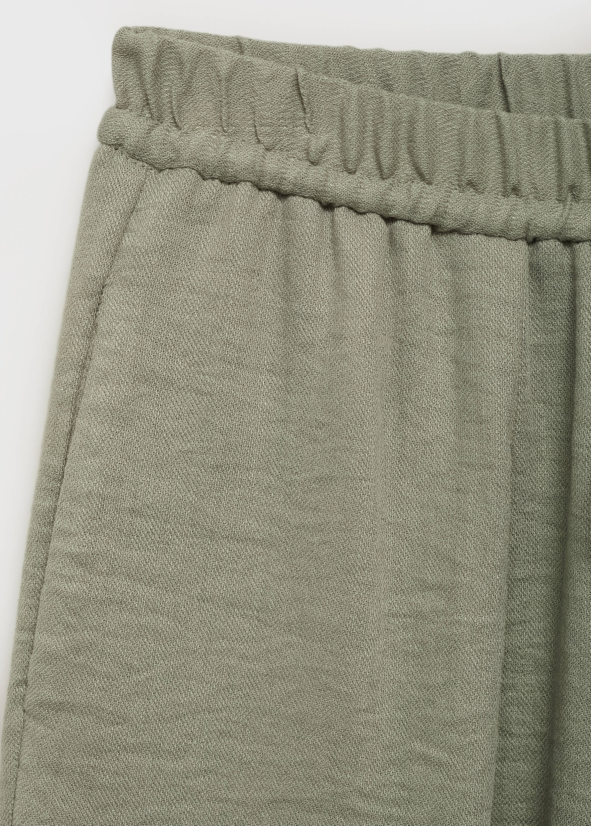 Straight textured trousers - Details of the article 0
