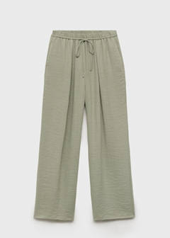Straight textured trousers — Aqua Green 6