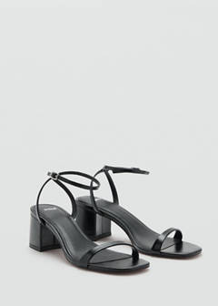 Block-heel sandals with strap — Black 4