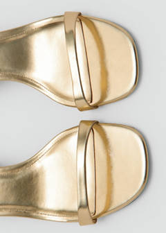 Block-heel sandals with strap — Gold 4