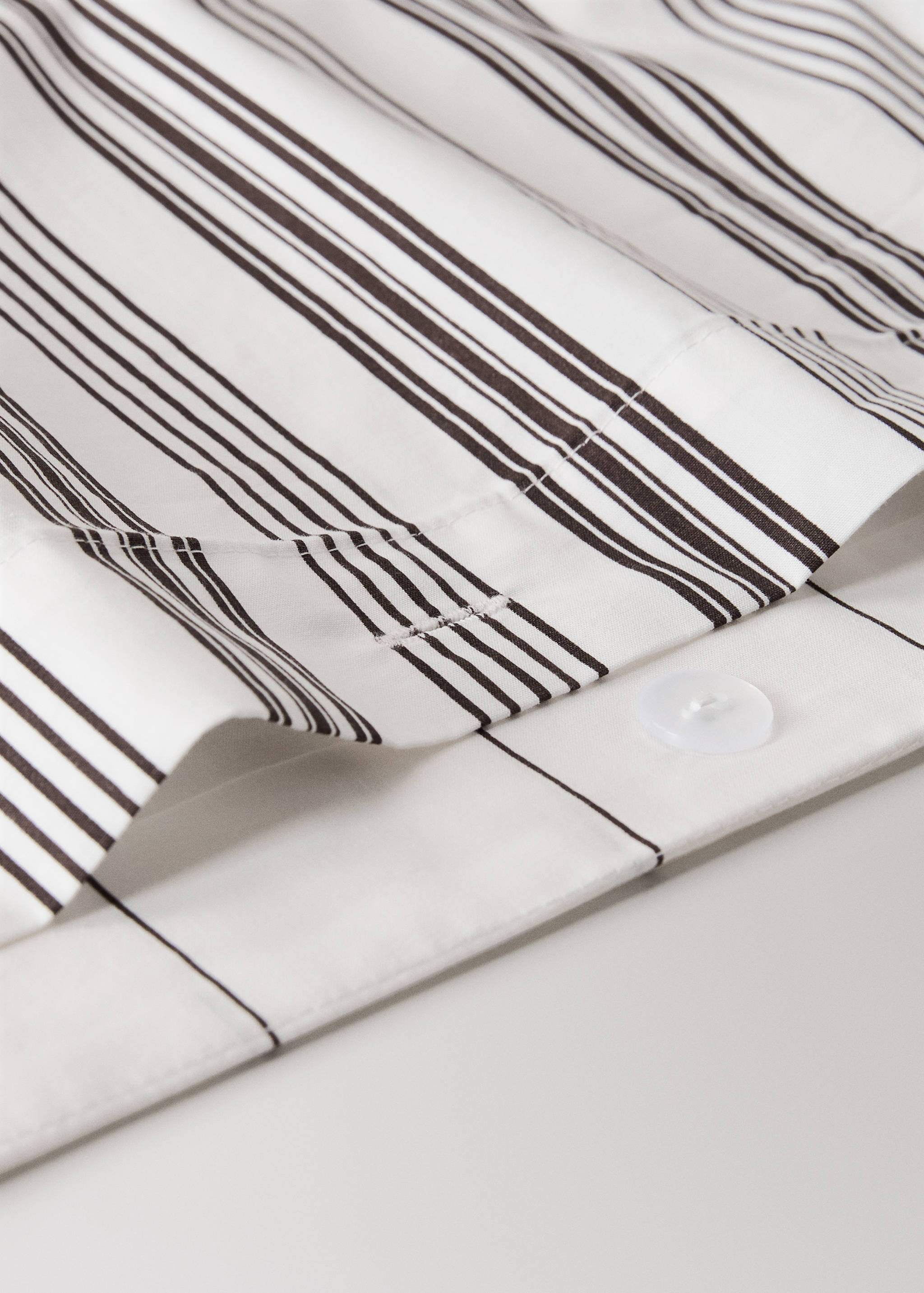 Reversible striped cotton duvet cover for 90 cm bed - Details of the article 1