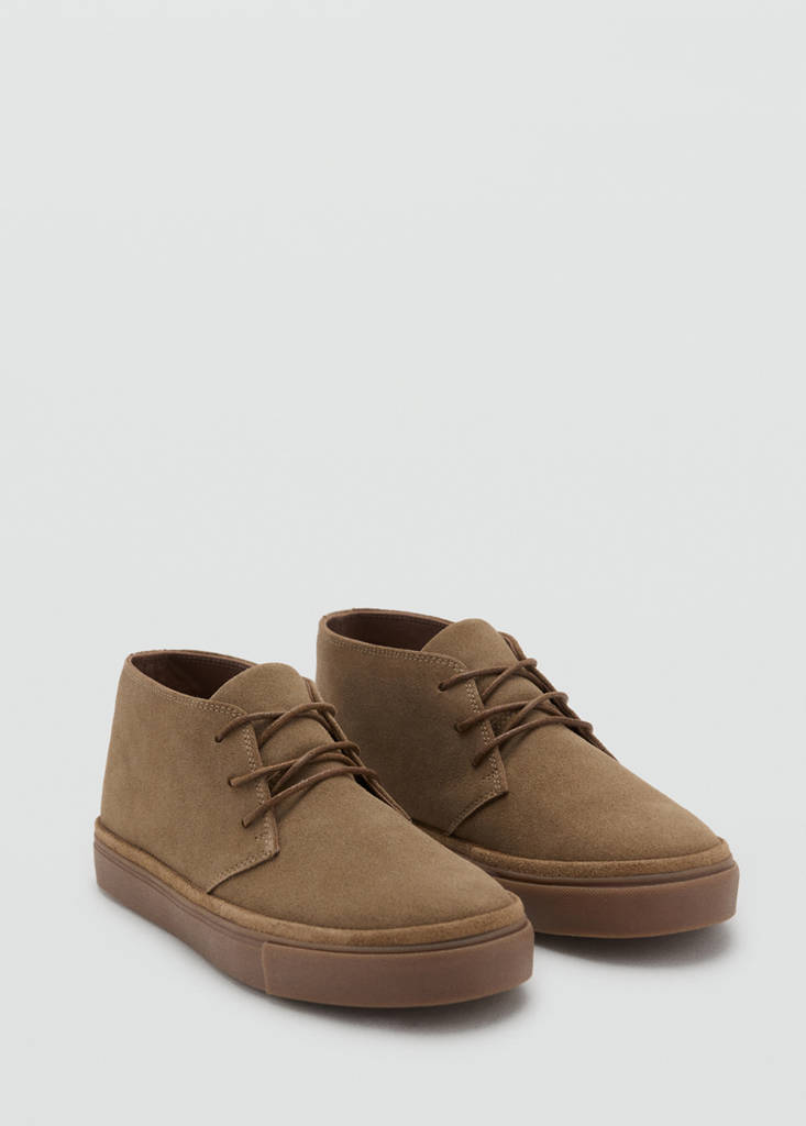 Split leather shoes — Sand