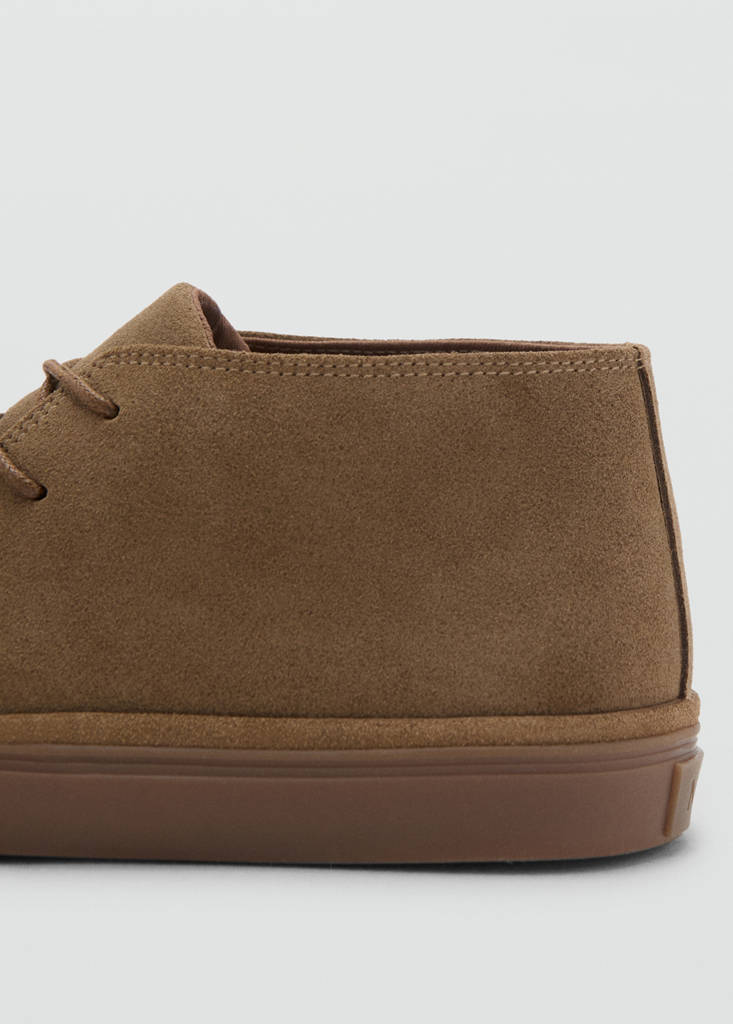 Split leather shoes — Sand