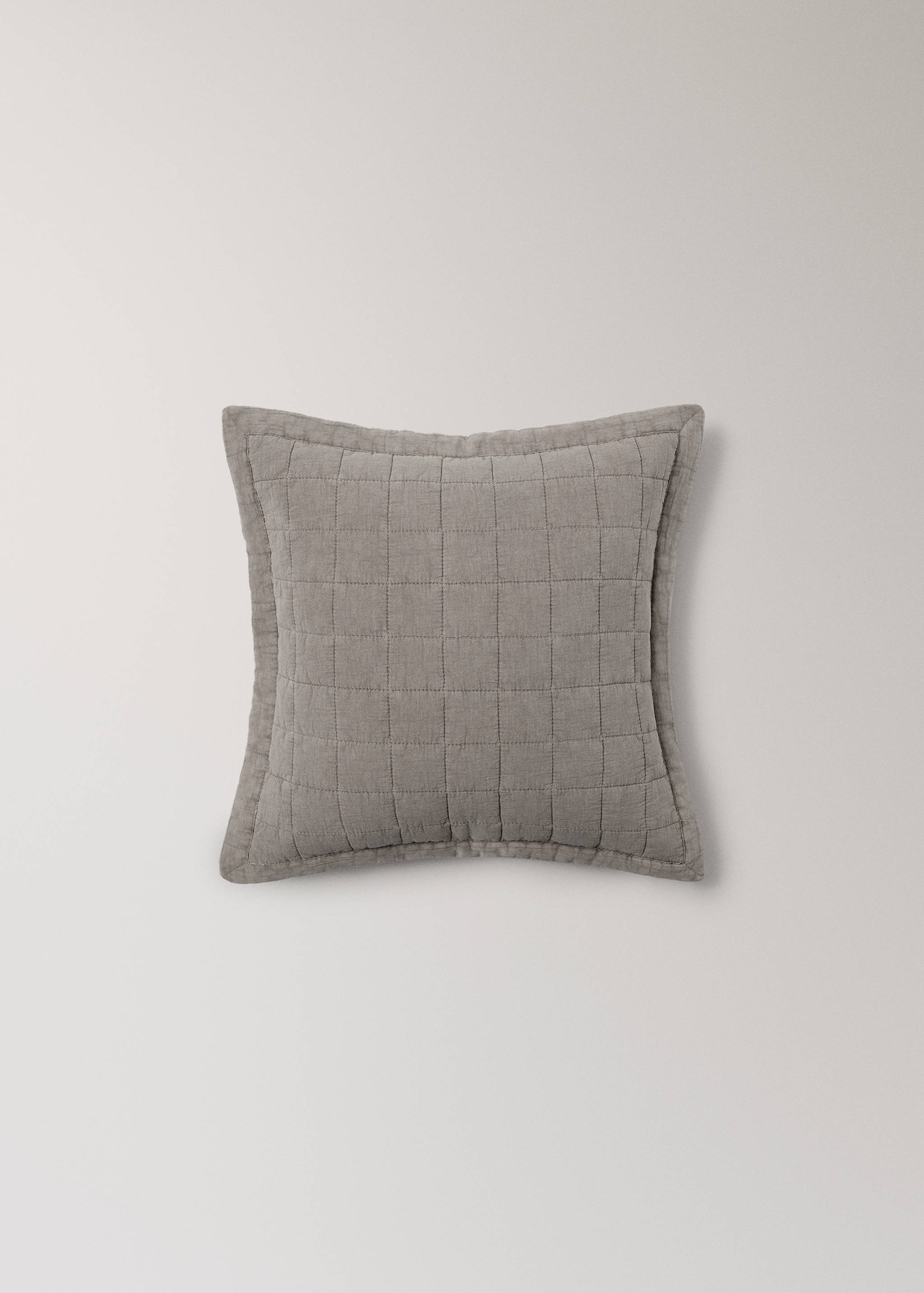 Washed cotton plaid children's bed cushion cover 40x40 cm - Article without model