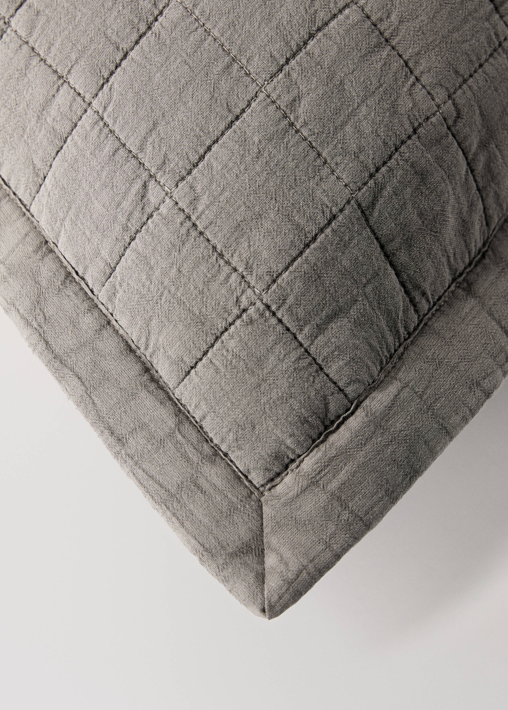 Washed cotton plaid children's bed cushion cover 40x40 cm - Details of the article 2