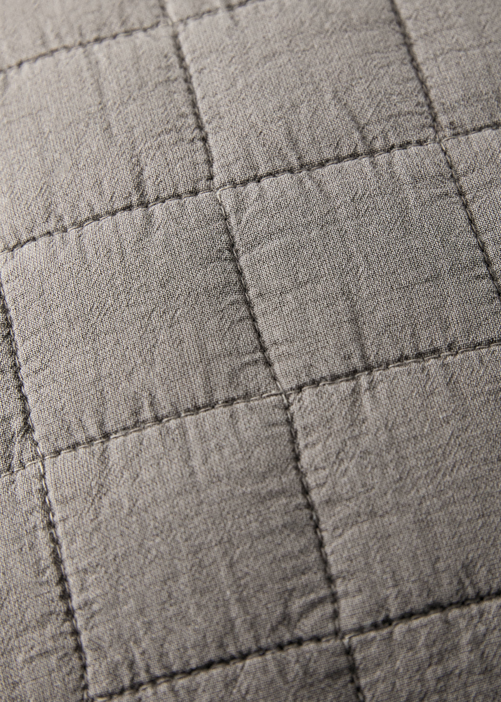 Washed cotton plaid children's bed cushion cover 40x40 cm - Details of the article 3