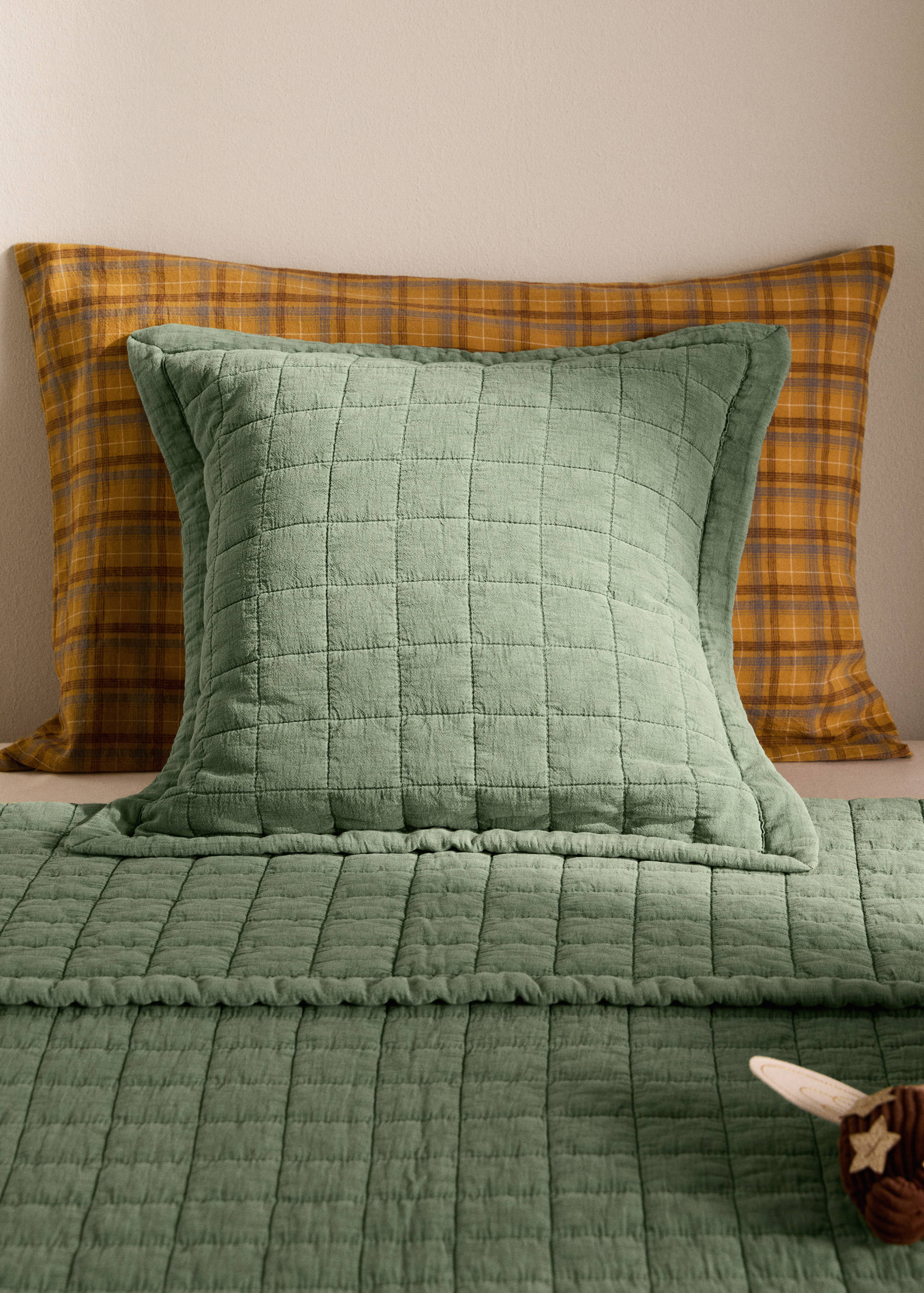 Калъфка за легло от пран памук 40 х 40 см - Обща равнина