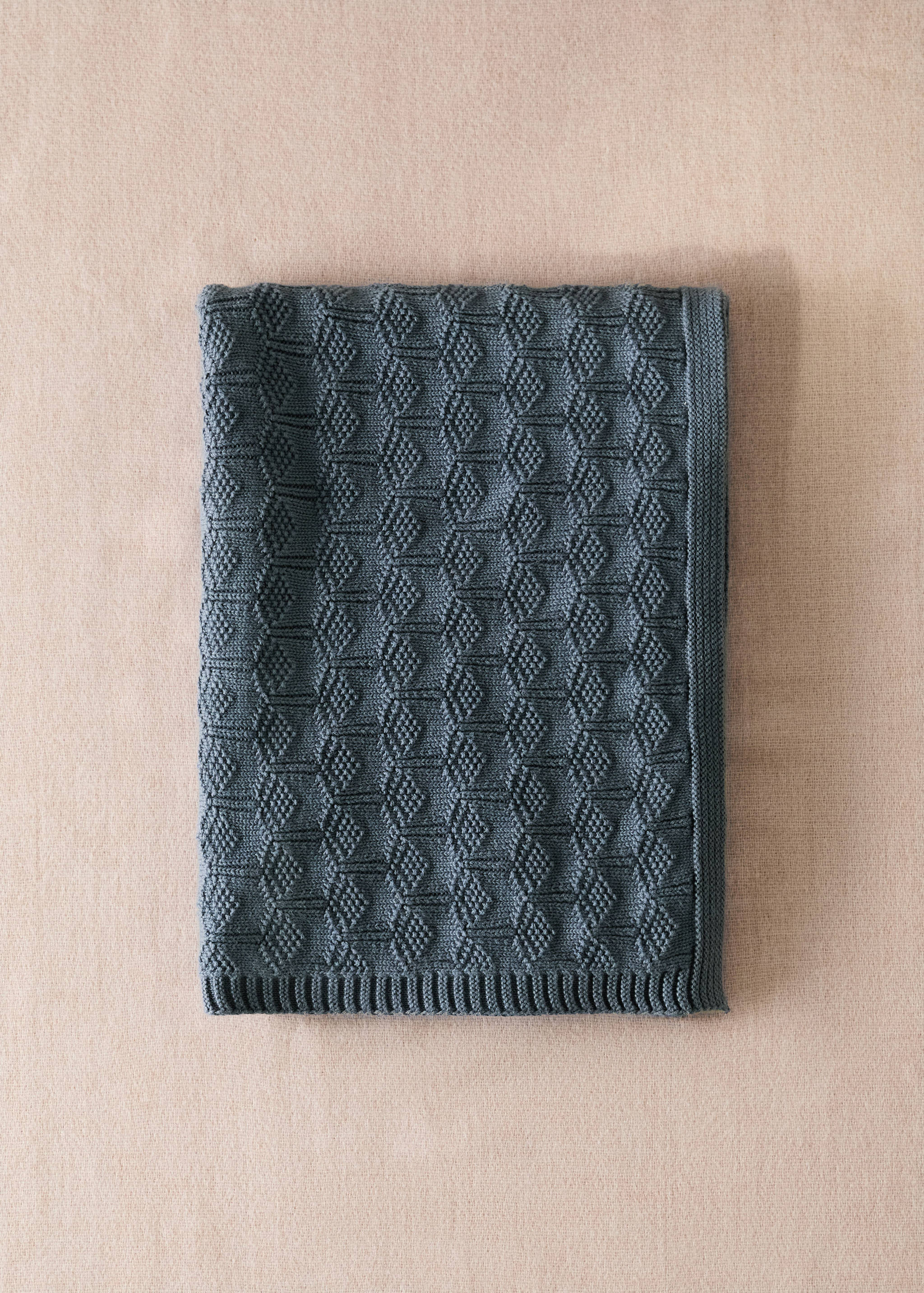 Dětská deka 100% bavlna s ažurovým vzorem - Celkový náhled