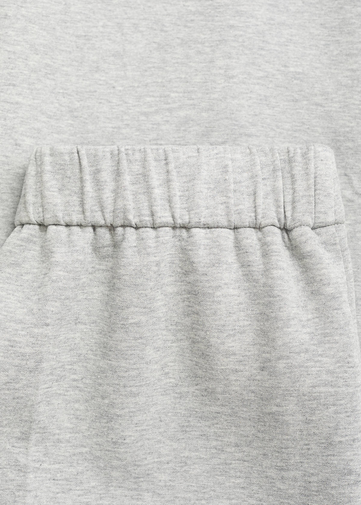 Straight-fit trousers with elastic waist — Medium Heather Grey