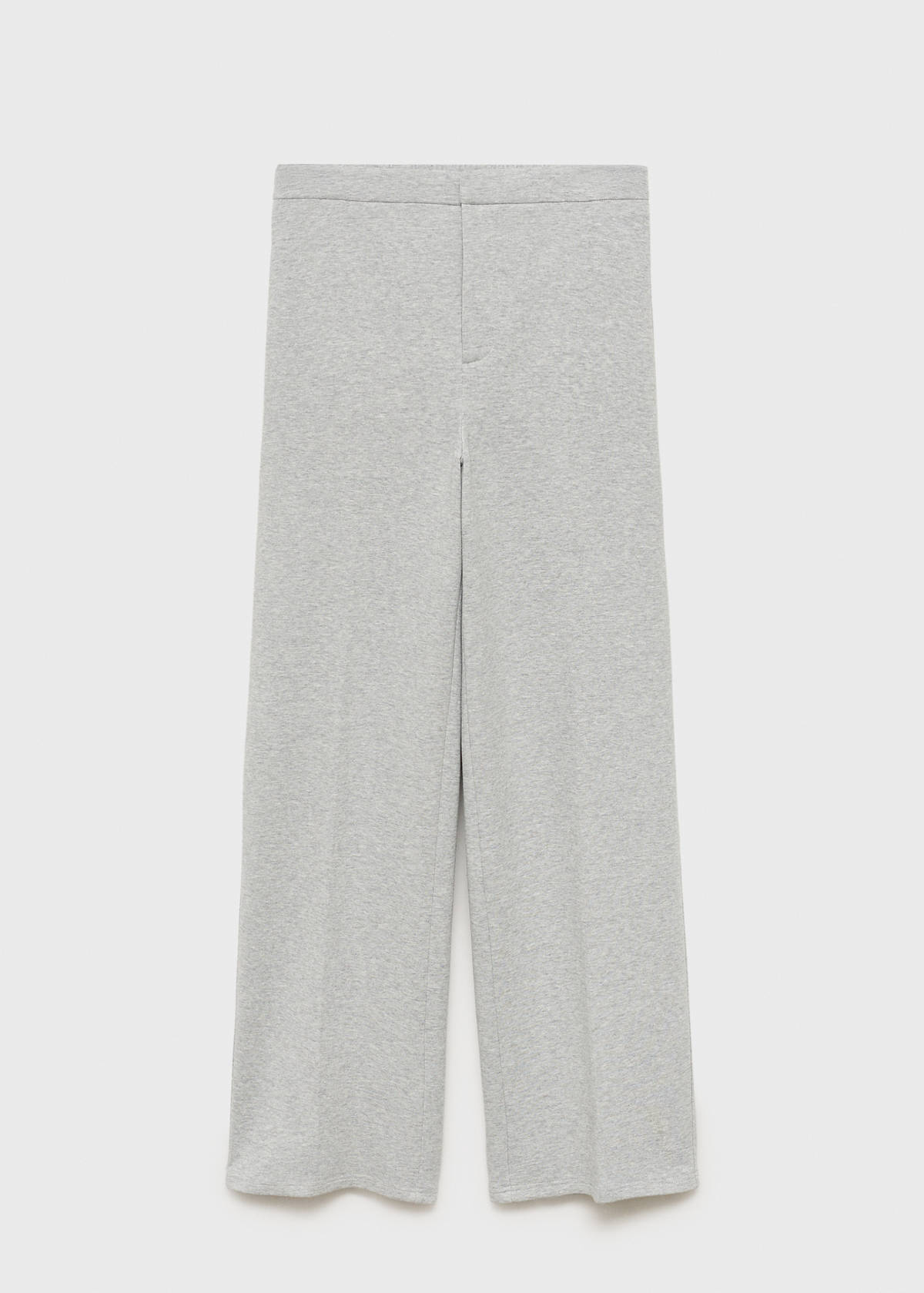 Straight-fit trousers with elastic waist — Medium Heather Grey