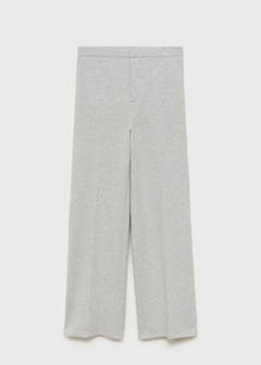 Straight-fit trousers with elastic waist — Medium Heather Grey 6