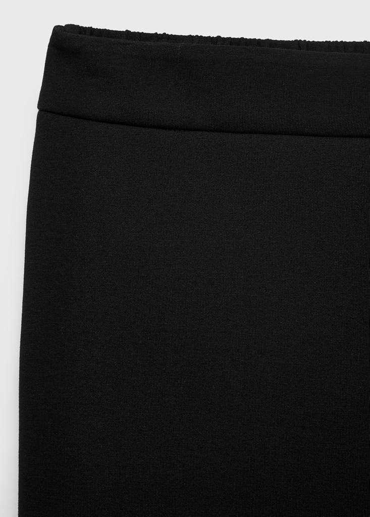Straight-fit trousers with elastic waist — Black