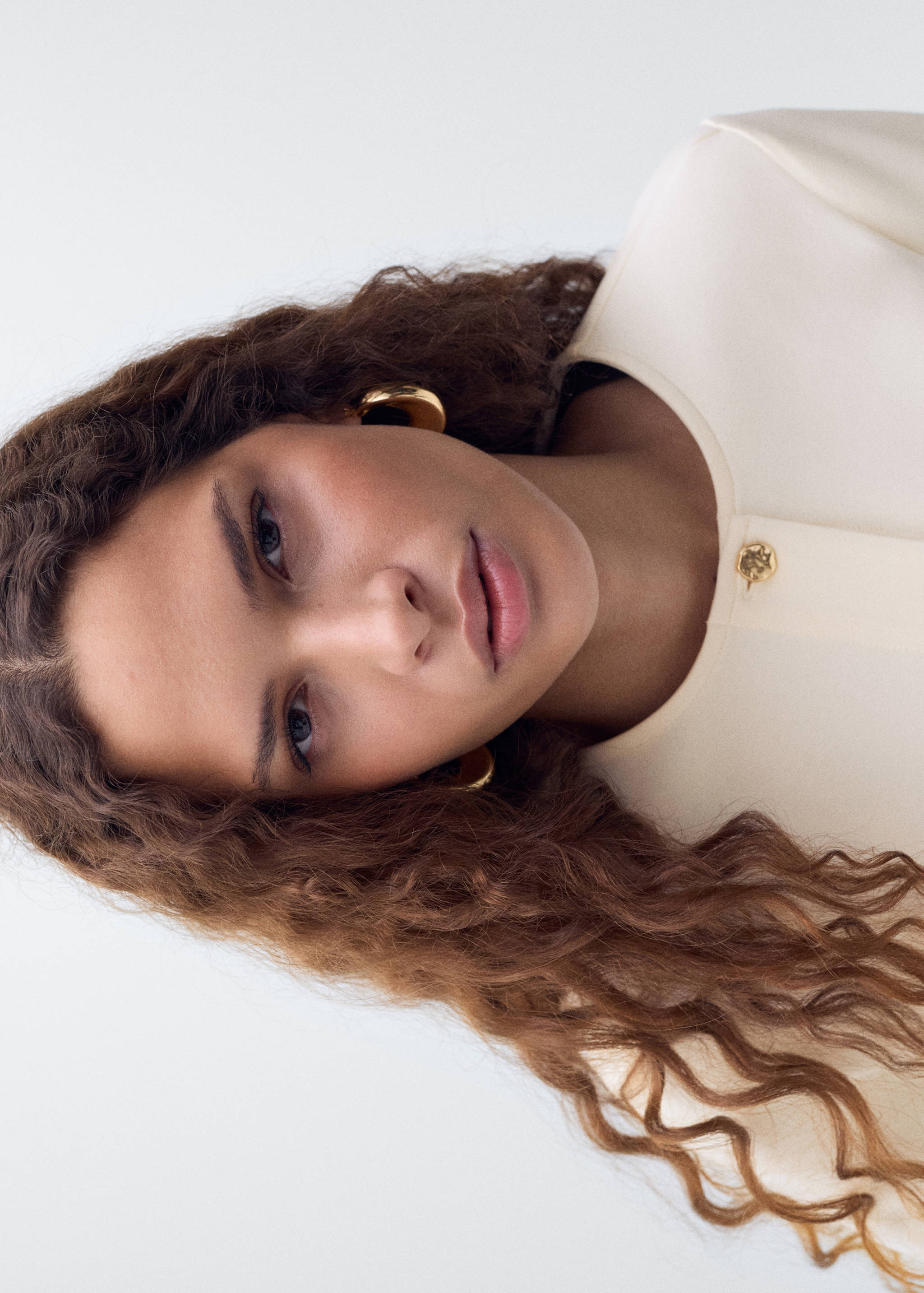 Cotton cropped jacket with pockets - Details of the article 1