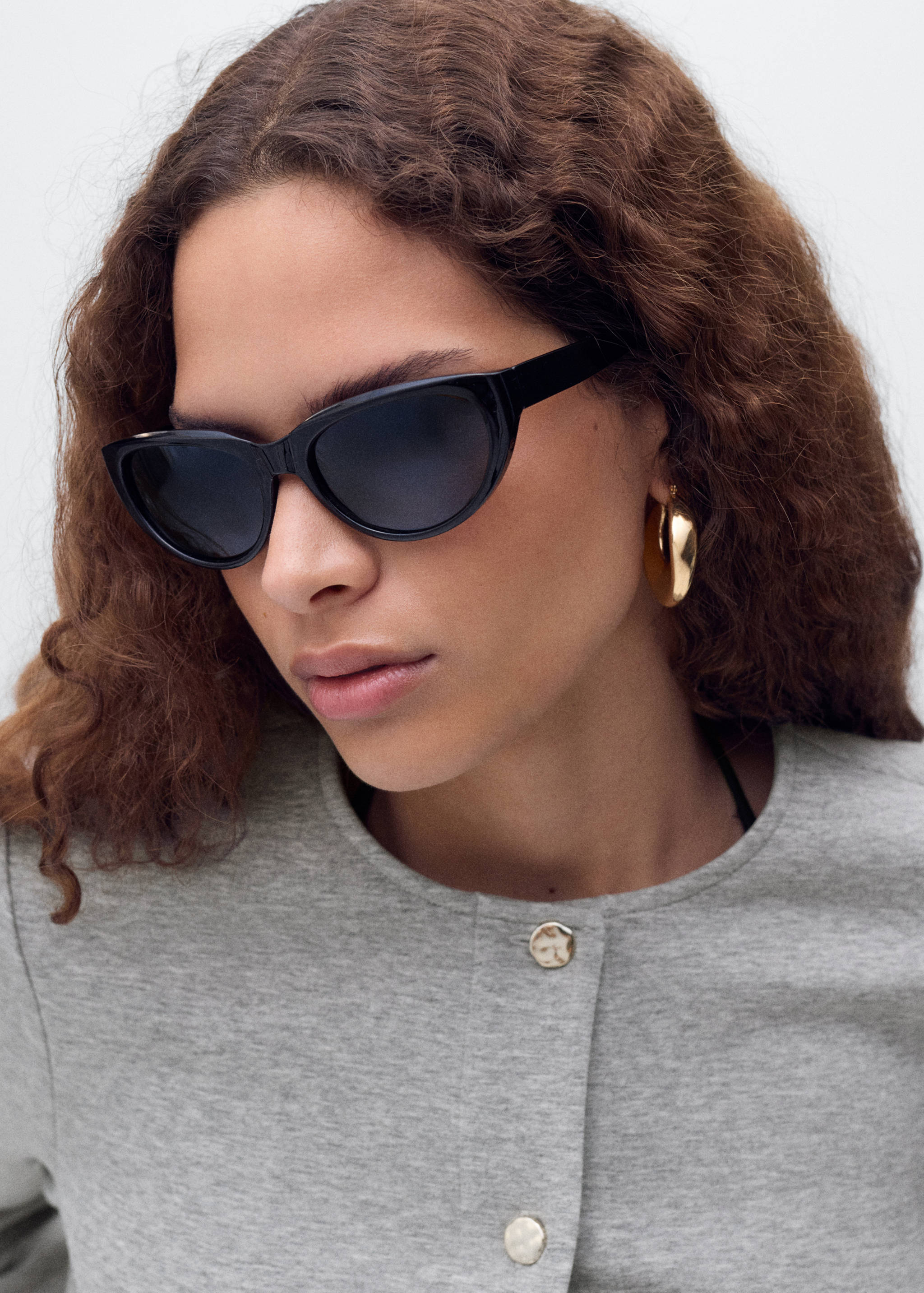 Cotton cropped jacket with pockets - Details of the article 1