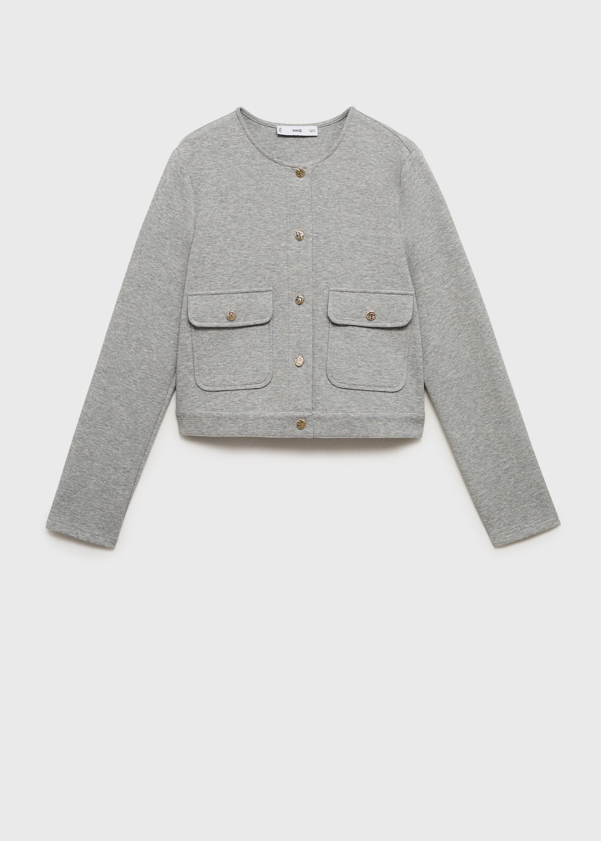 Cotton cropped jacket with pockets - Article without model