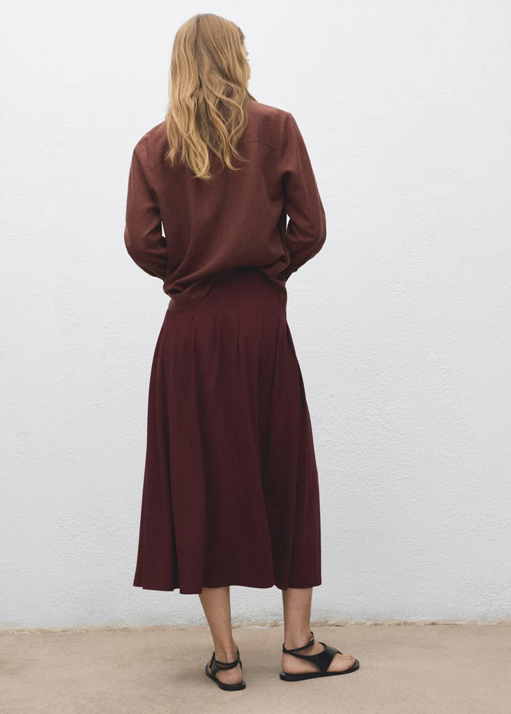 Plank midi-skirt — Burgundy