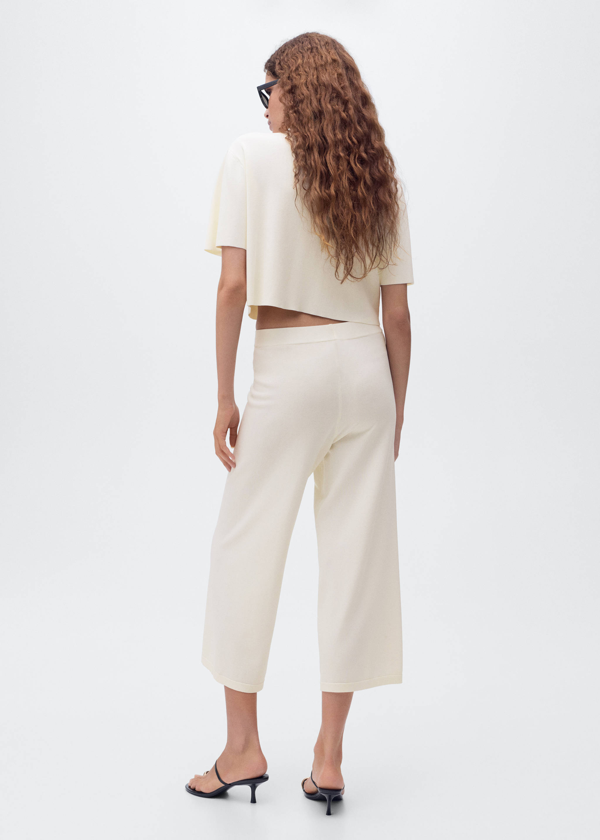 Crop knit trousers - Reverse of the article
