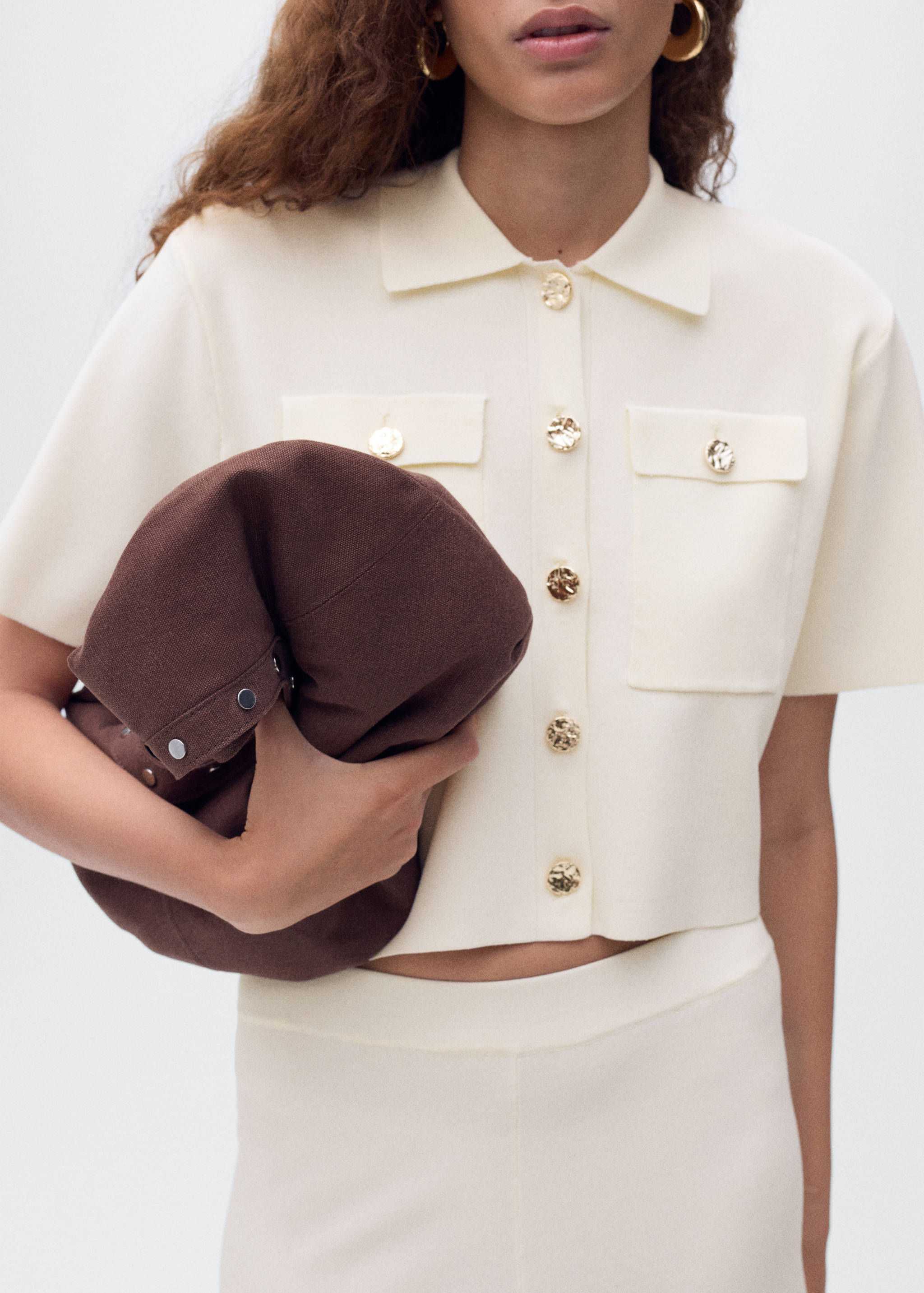 Crop knit trousers - Details of the article 1