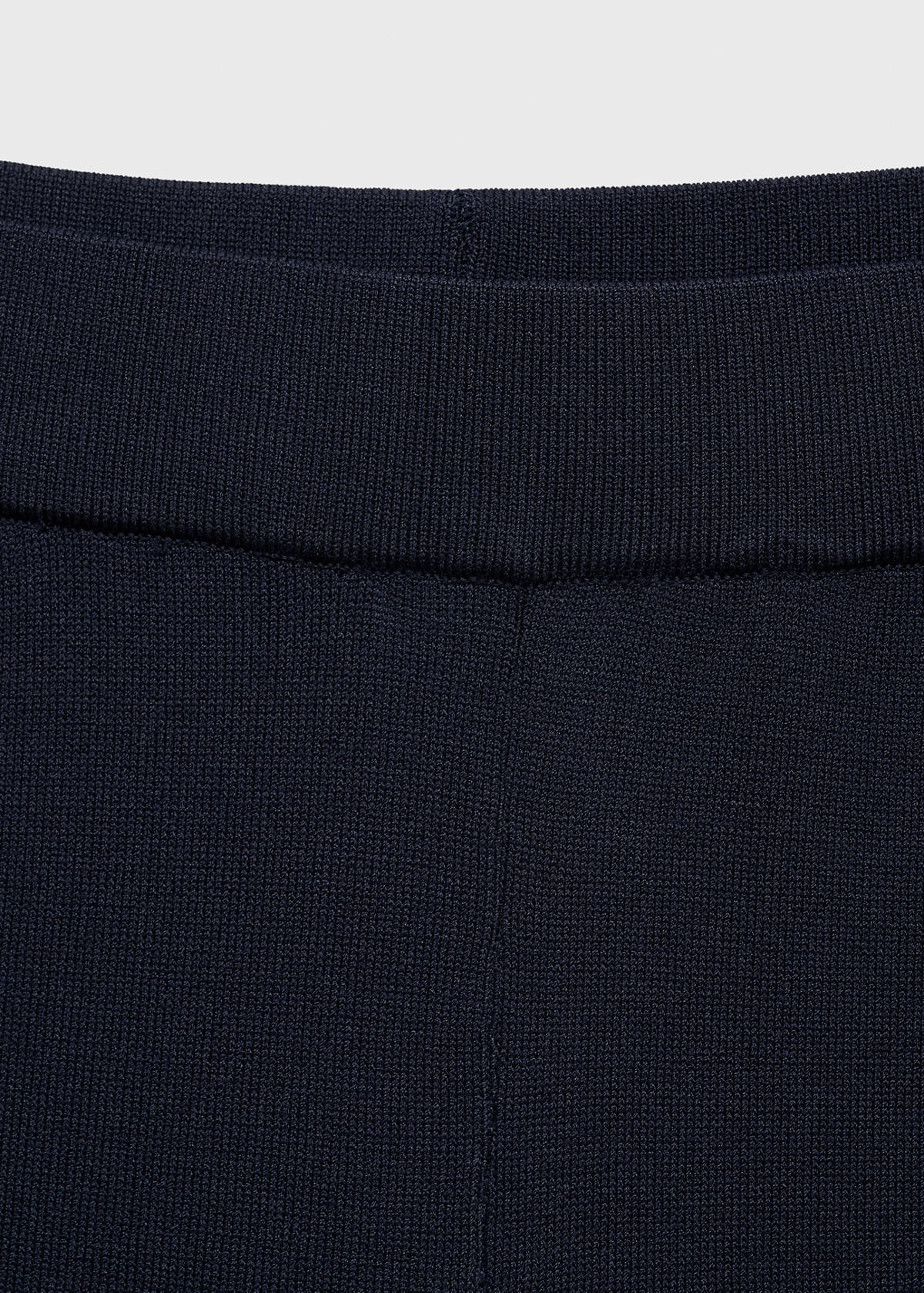Crop knit trousers — Navy