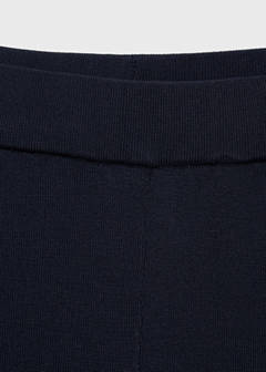 Crop knit trousers — Navy 7