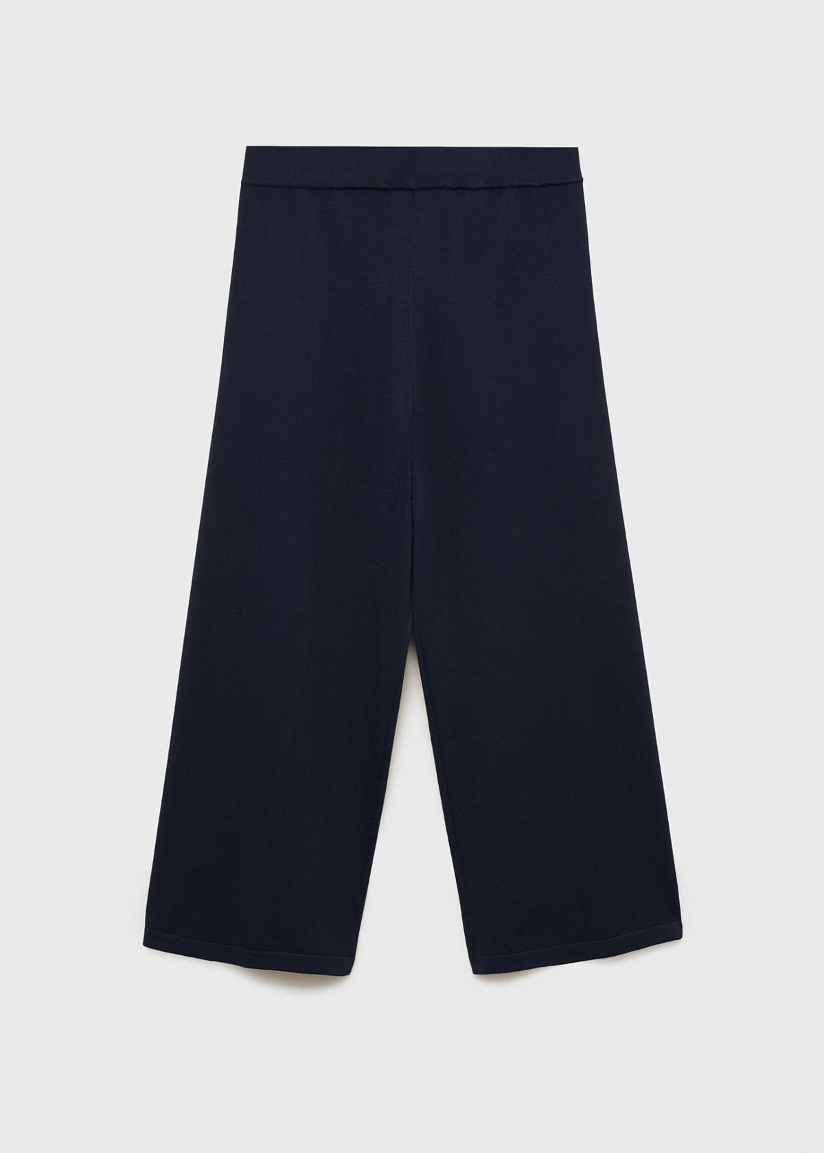 Crop knit trousers — Navy