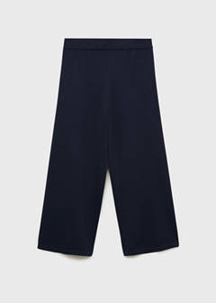 Crop knit trousers — Navy 6