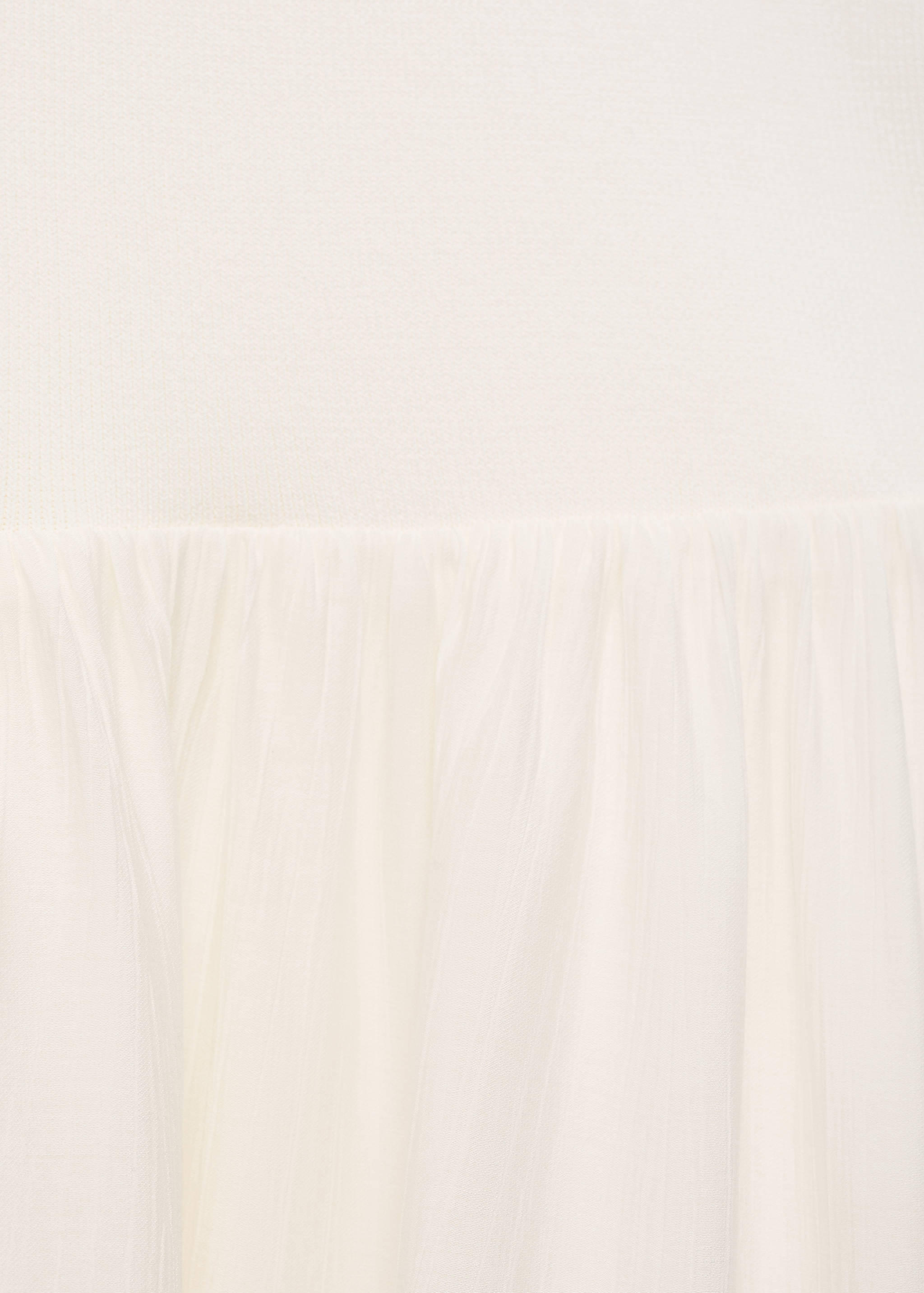 Asymmetrical combined knitted dress - Details of the article 0