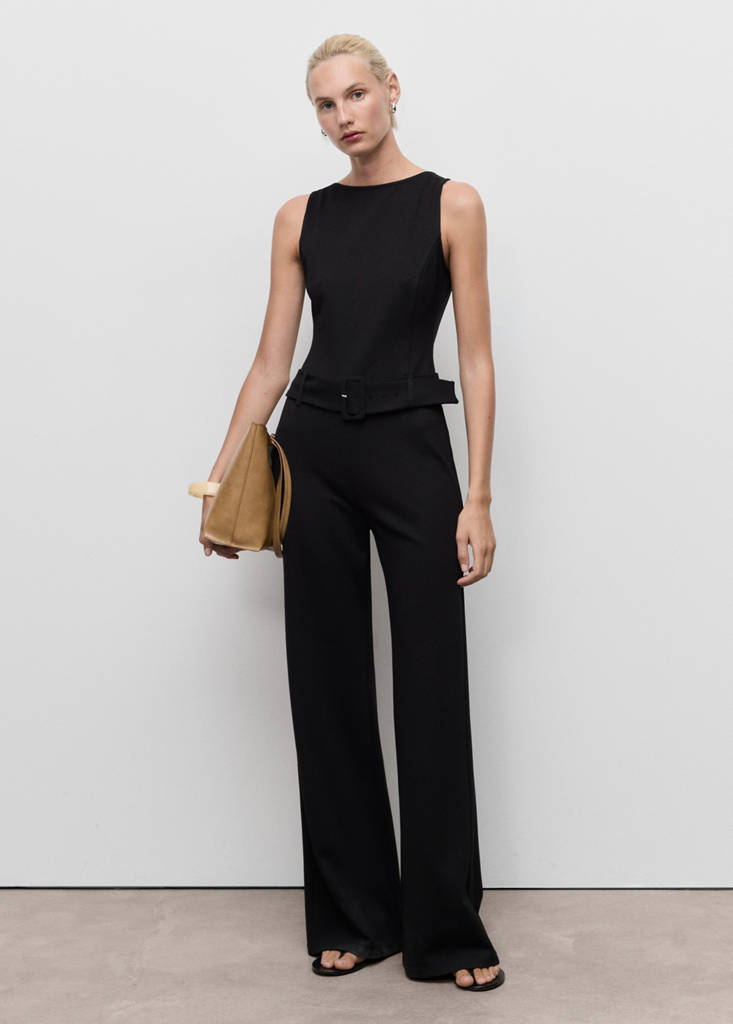 MANGO - Combinaison ceinture boucle noir - M