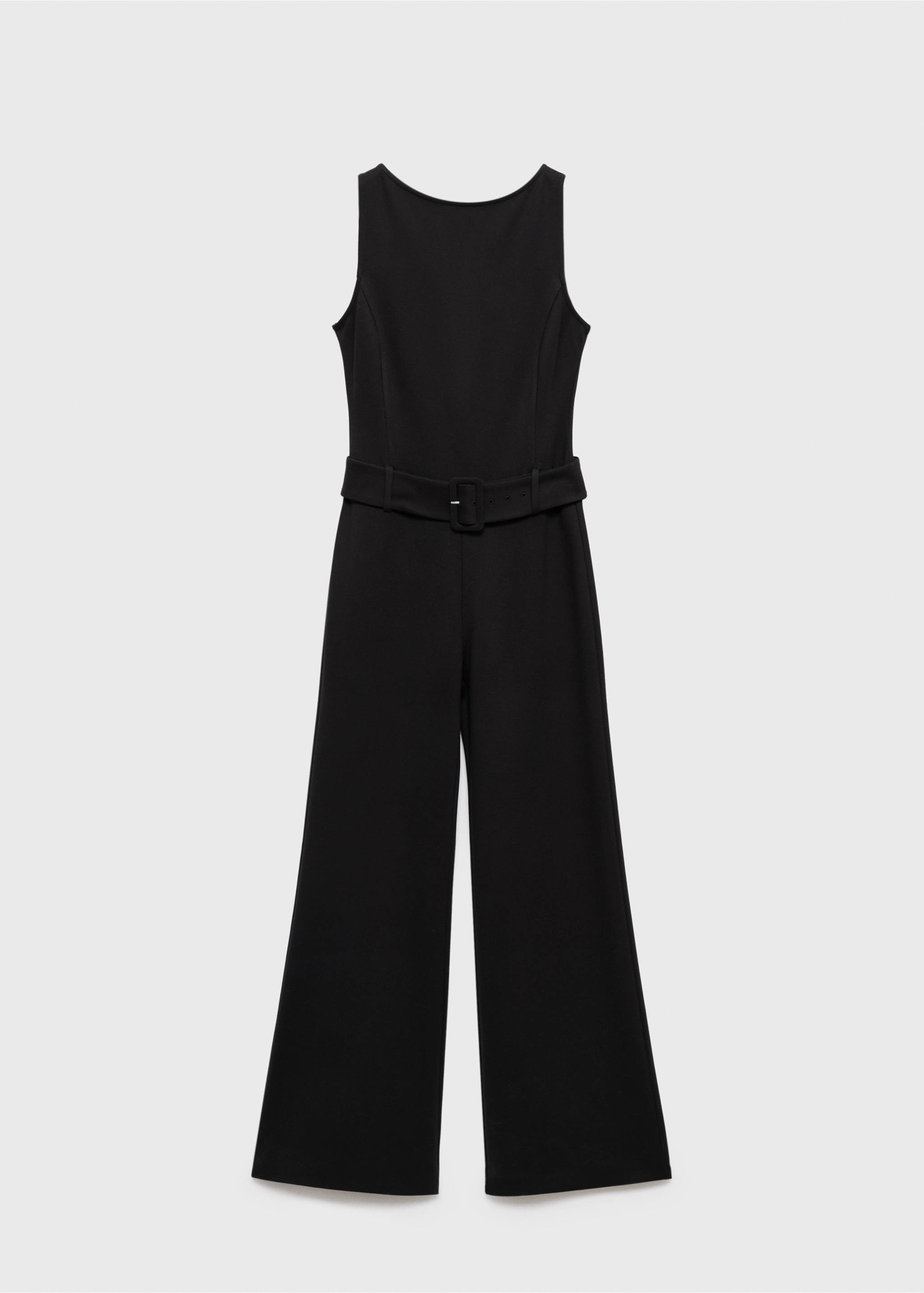 Long jumpsuit with belt and buckle - Article without model, Black. Ref: 17074082-00.