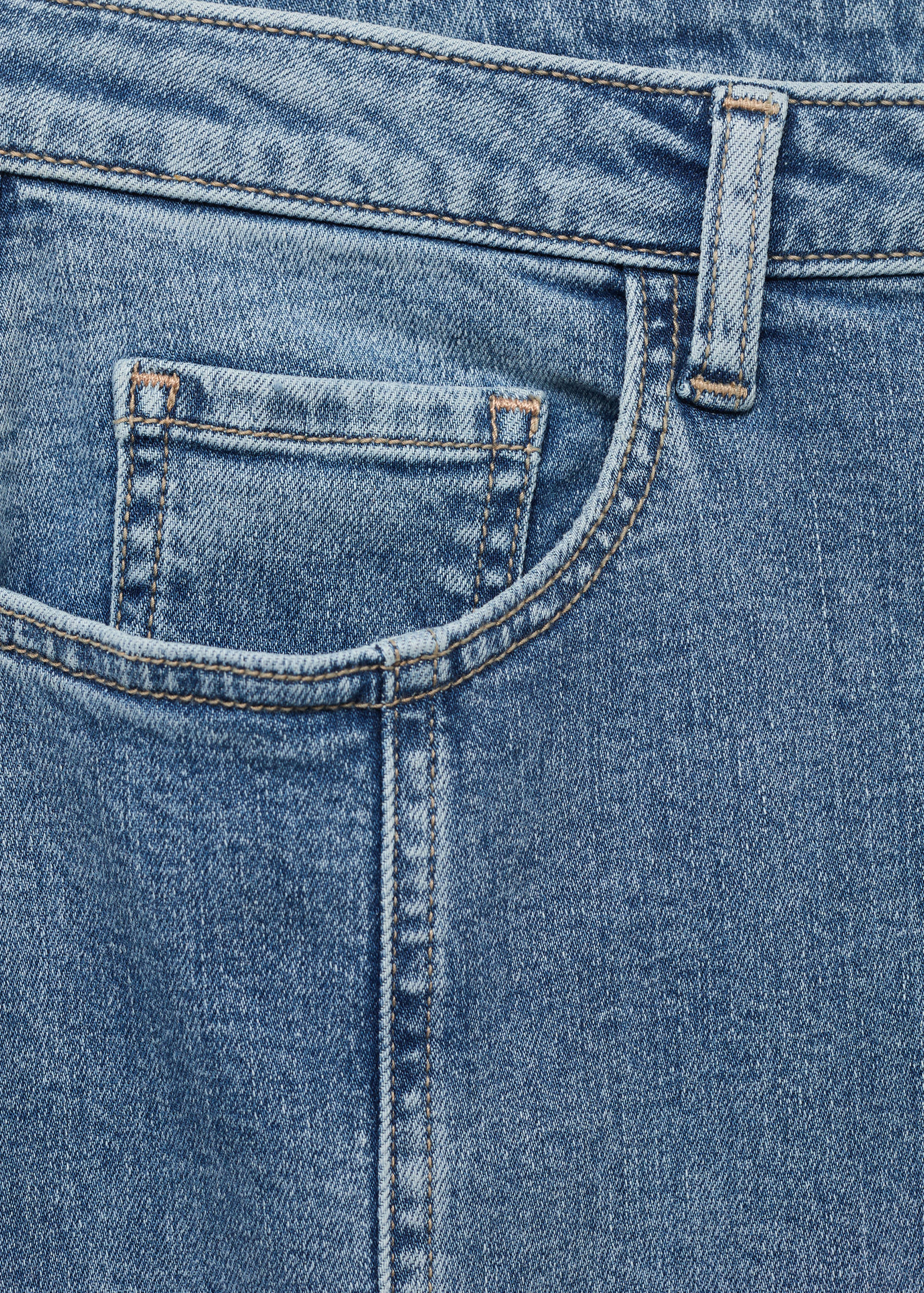 Довга джинсова спідниця з декоративними швами - Детальніше про товар 0