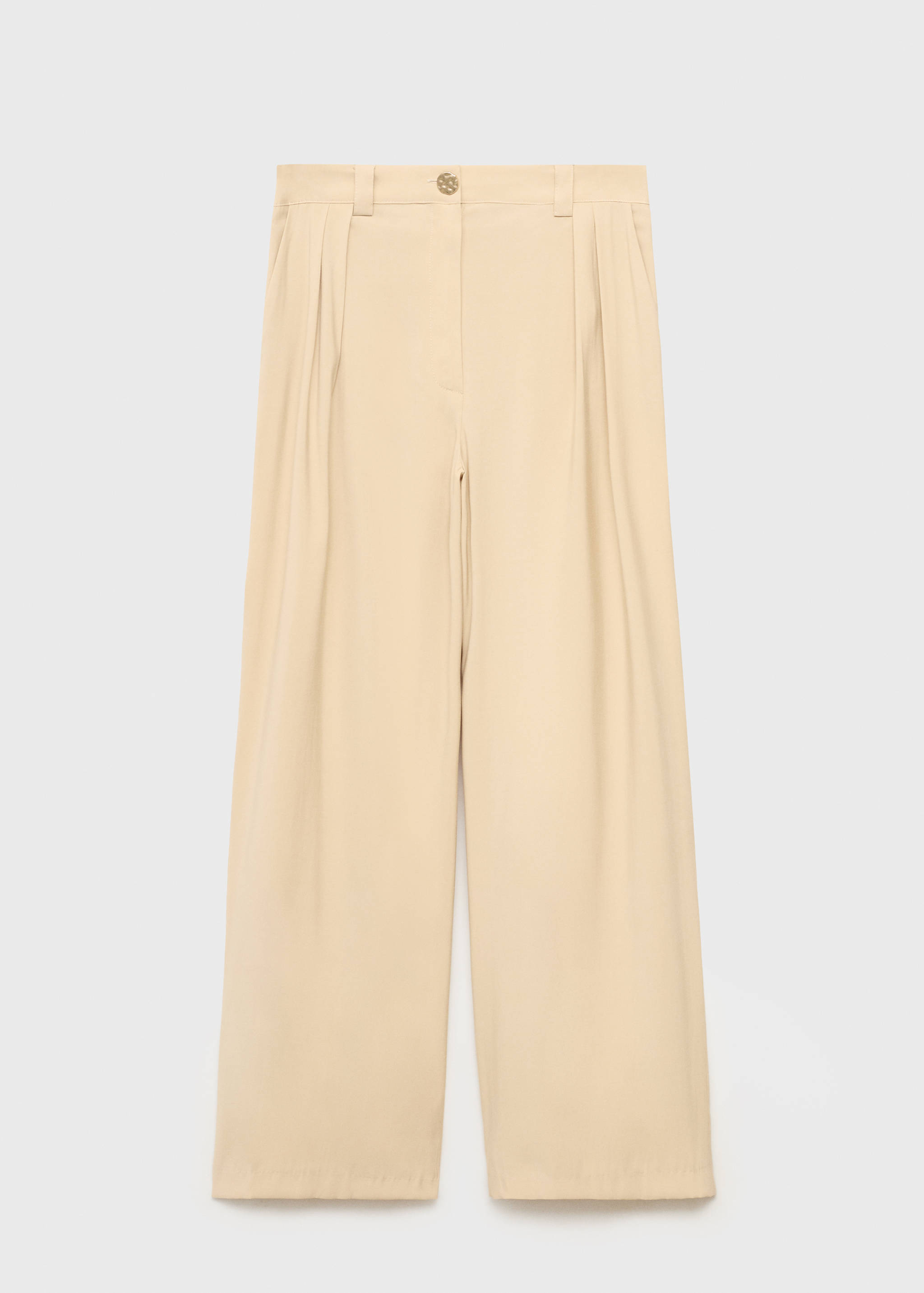 Прямые брюки с защипами - Изделие без модели