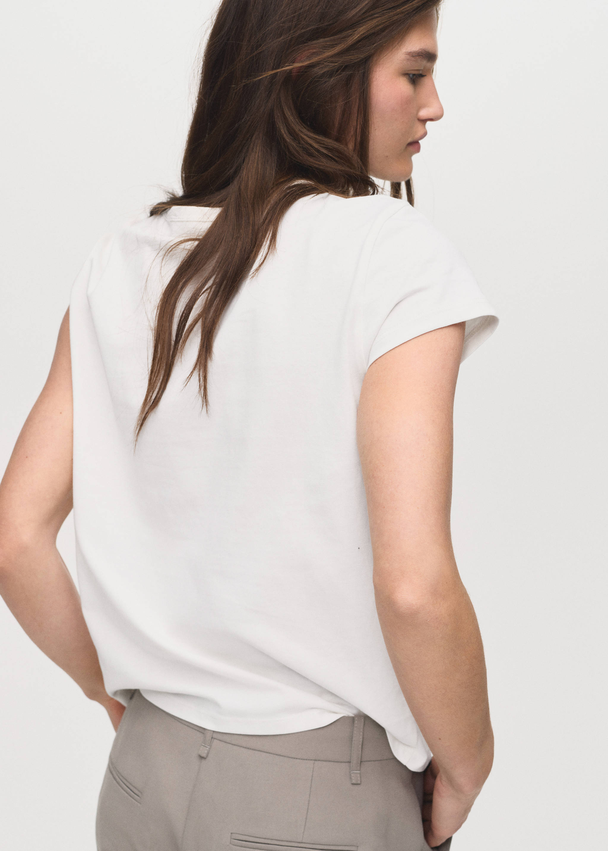 Bedrucktes Baumwoll-T-Shirt - Rückseite des Artikels