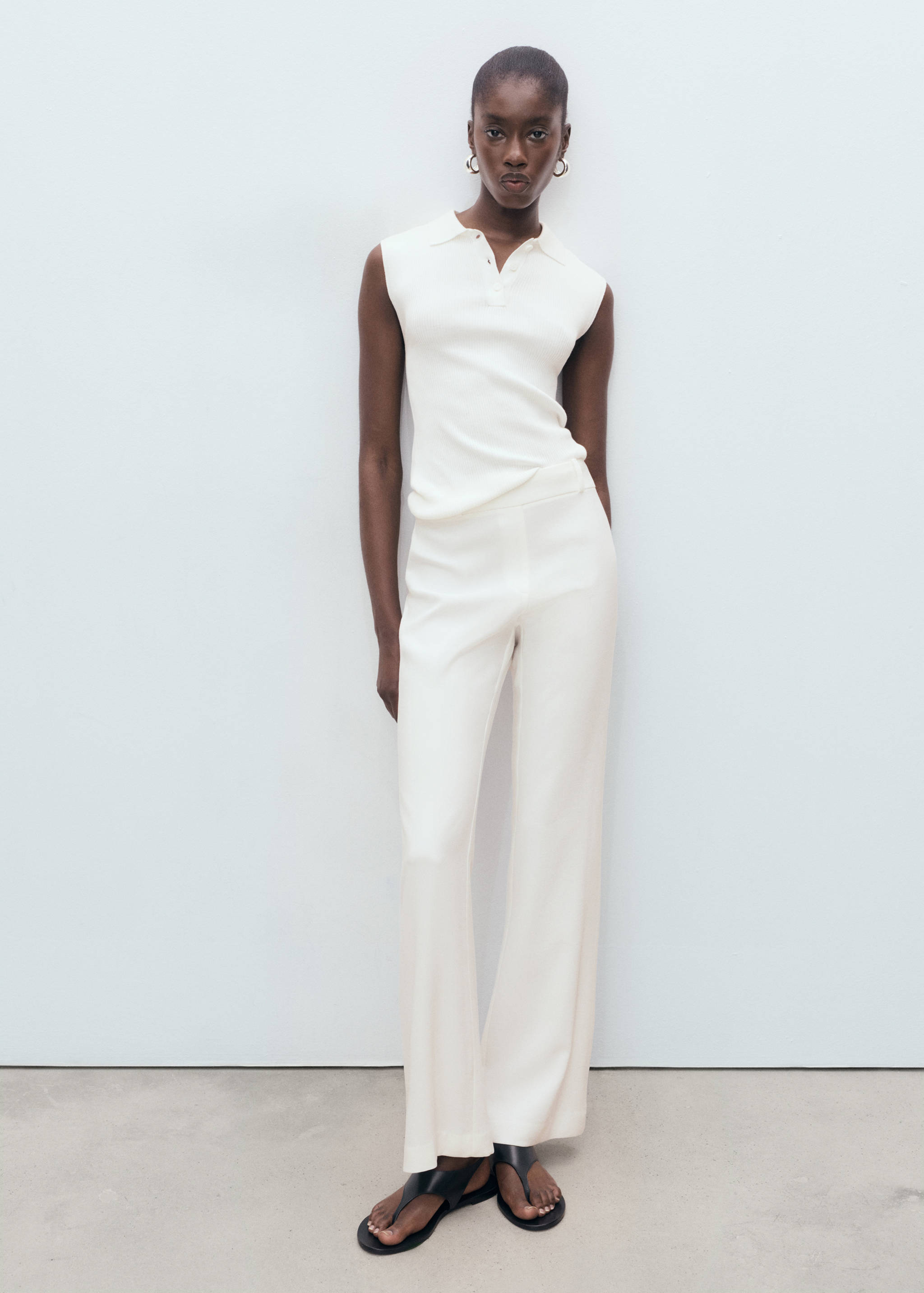 Straight-leg pants with belt loops - General plane