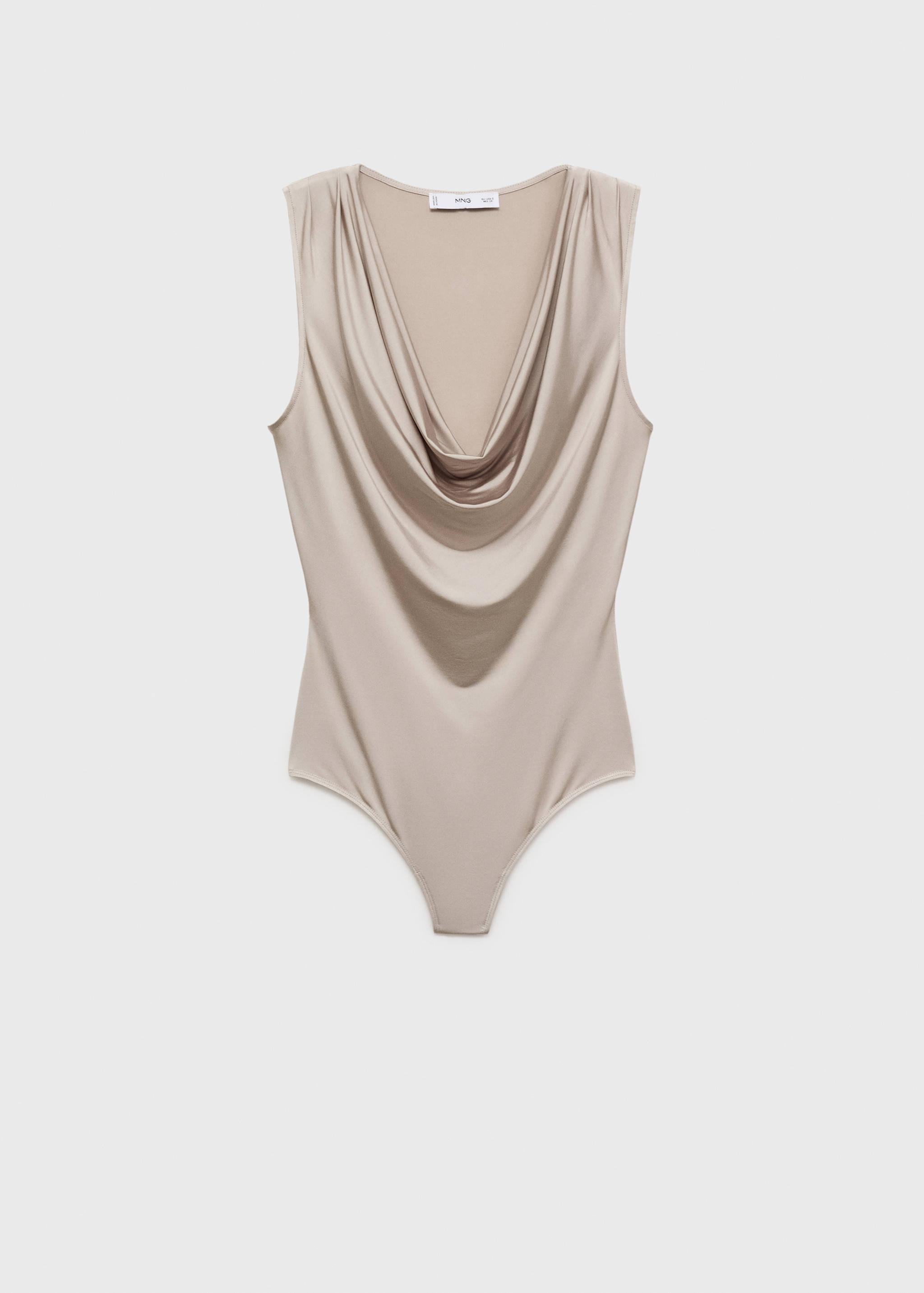 Bodysuit with draped neckline - Article without model
