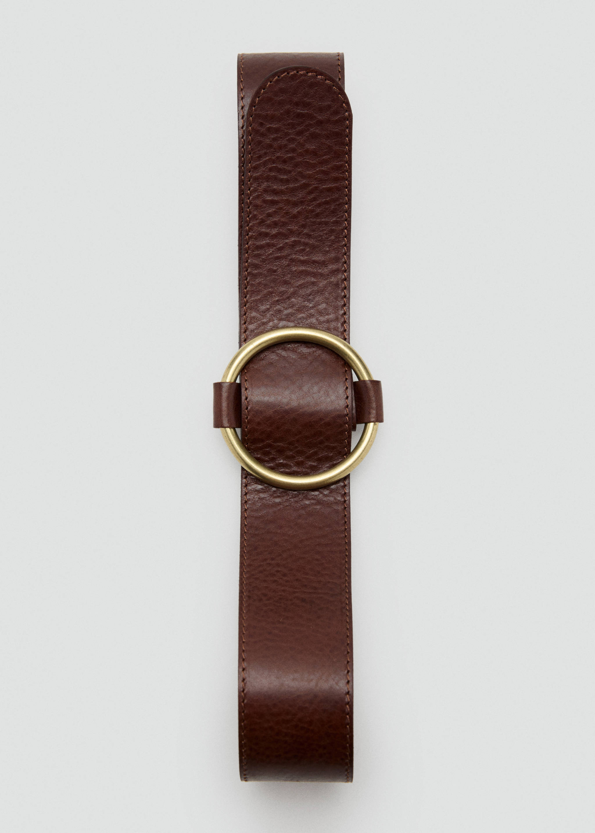 Rounded buckle leather belt - Details of the article 2