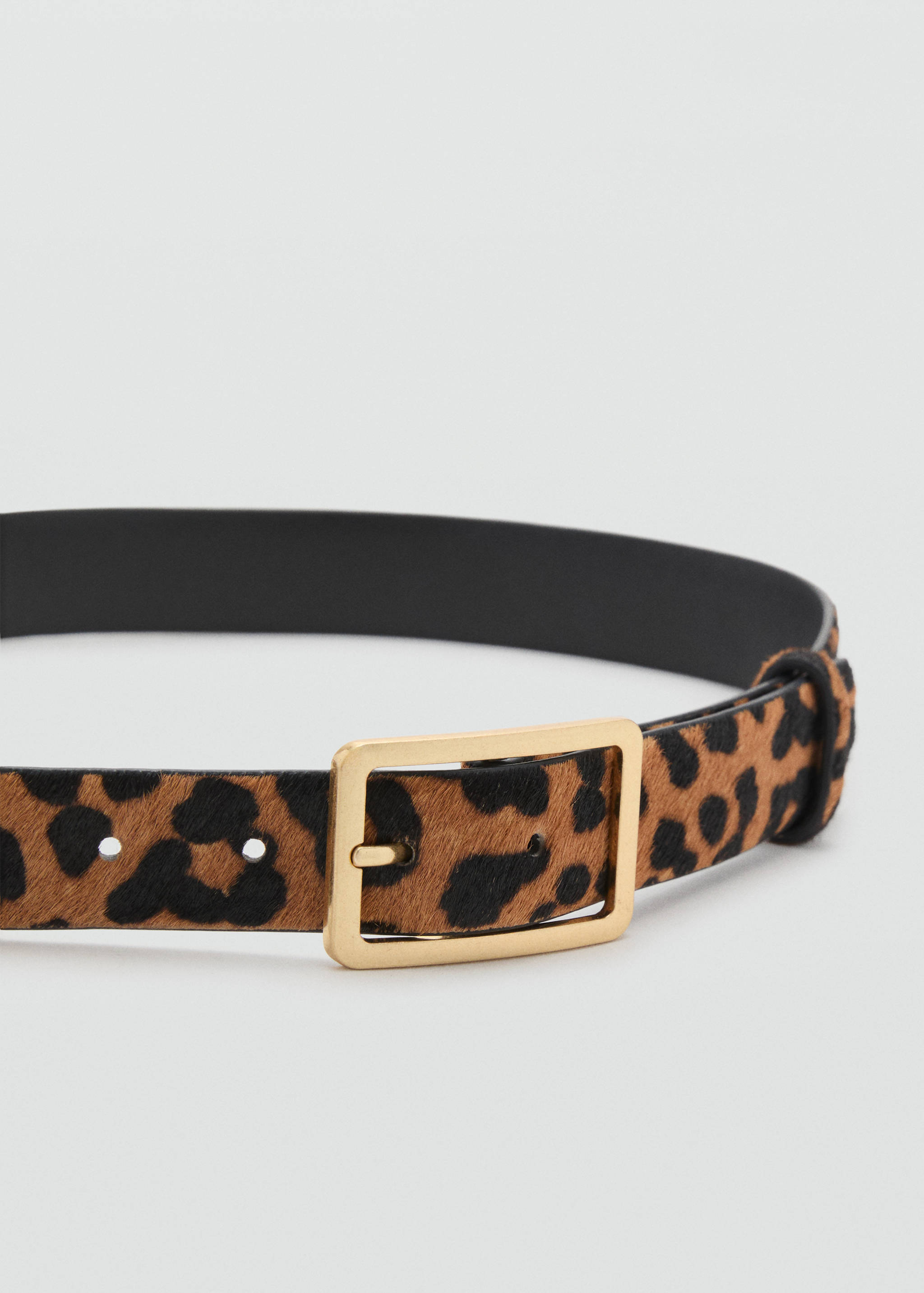 Leopard leather belt - Medium plane