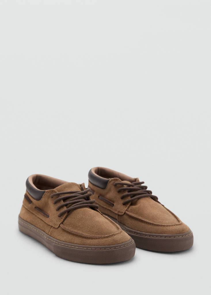 Lace-up leather shoes — Chocolate