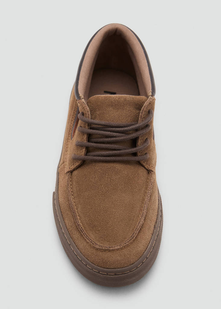 Lace-up leather shoes — Chocolate