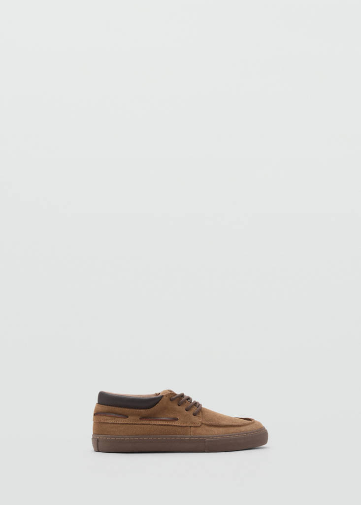 Lace-up leather shoes — Chocolate