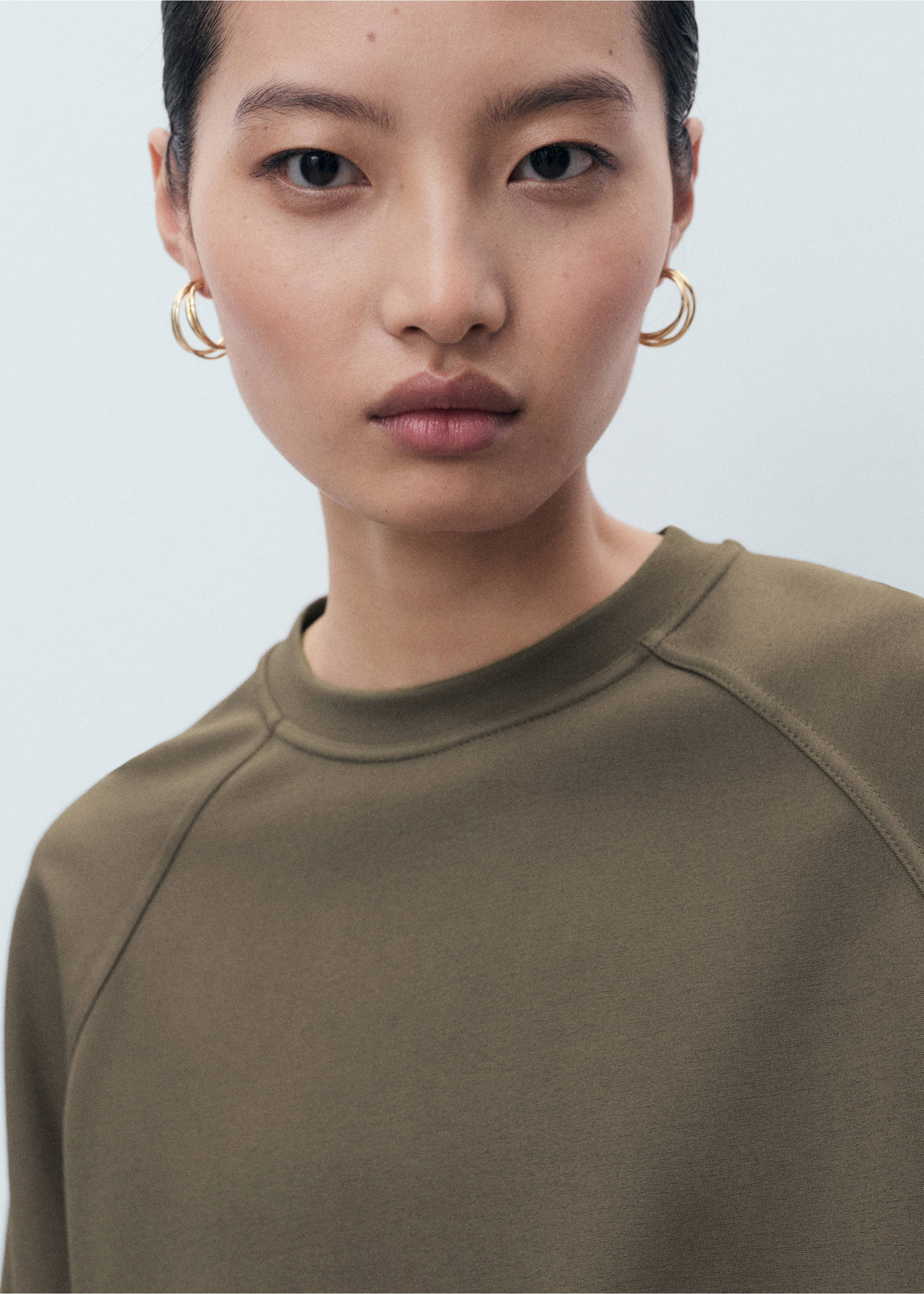 Sweat-shirt col rond - Détail de l'article 1, Marron moyen. Ref: 17074097-00.